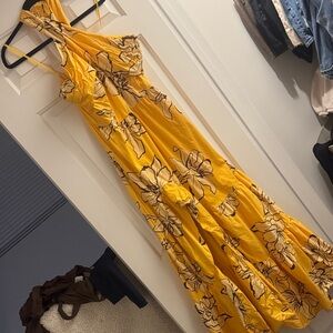 Floral Yellow Maxi Dress